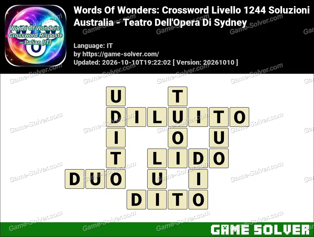 Words Of Wonders: Crossword Livello 1244 Soluzioni – Australia – Teatro Dell’Opera Di Sydney